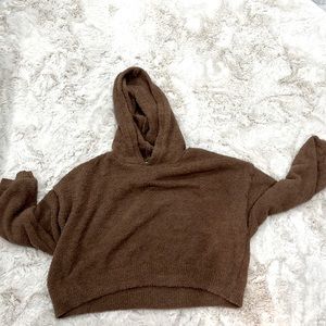 Cozy Teddy Fleece Brown Sweatshirt